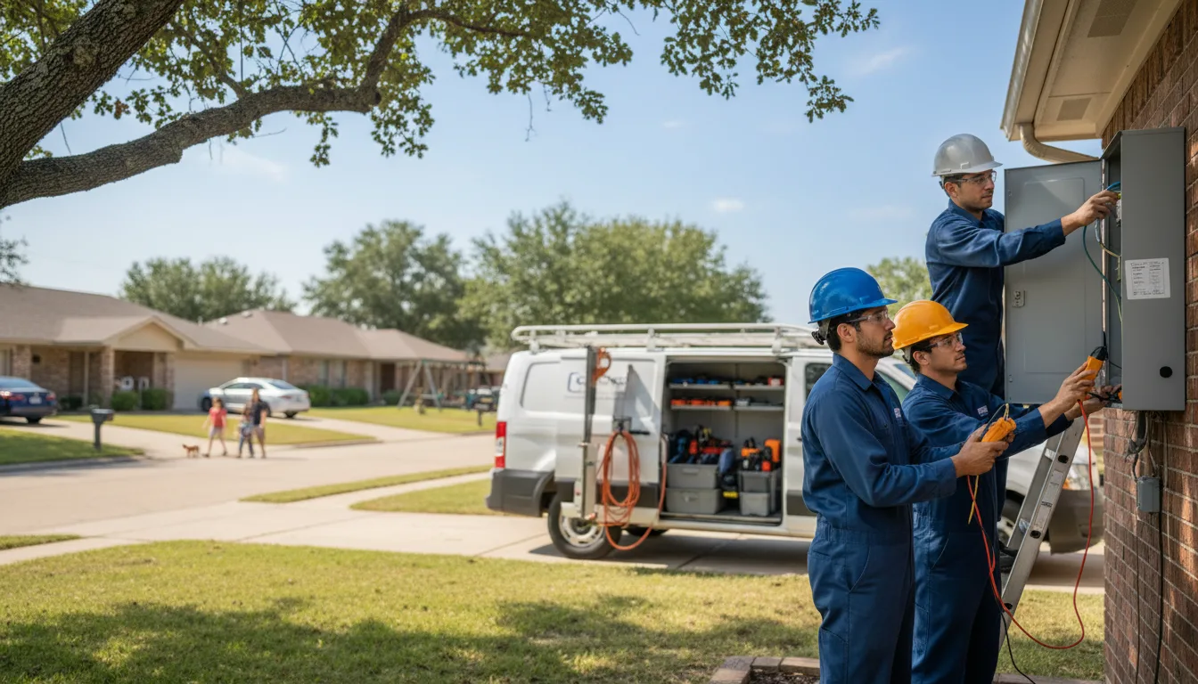 Certified electrician providing emergency electrical services in D Hanis, TX